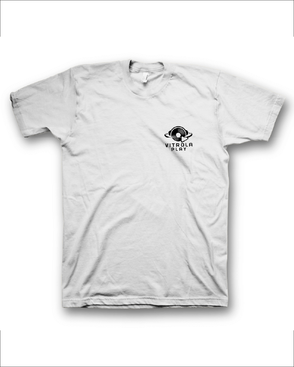 Camiseta Vitrola Play Fãs de Verdade Branca