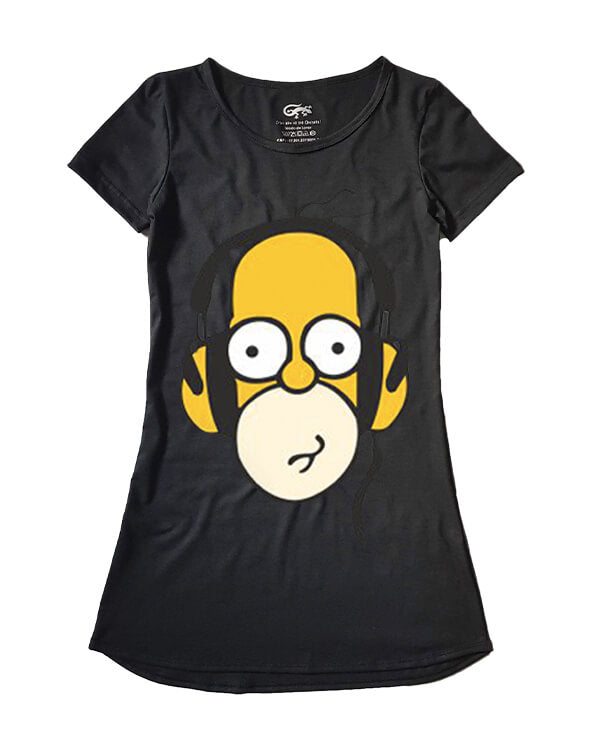 Vestido Personagem Ouvindo Música